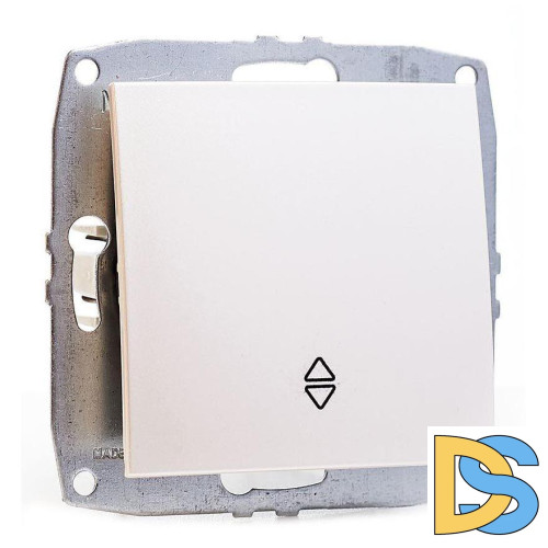 Выключатель одноклавишный проходной Mono Electric Despina-Larissa 10А 250В жемчуг 500-002525-109