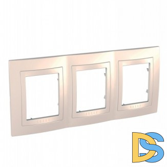 Рамка 3-ая (тройная), Бежевый, серия Unica, Schneider Electric