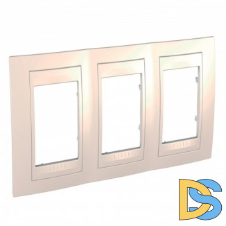Рамка 3-ая (тройная), Бежевый, серия Unica, Schneider Electric