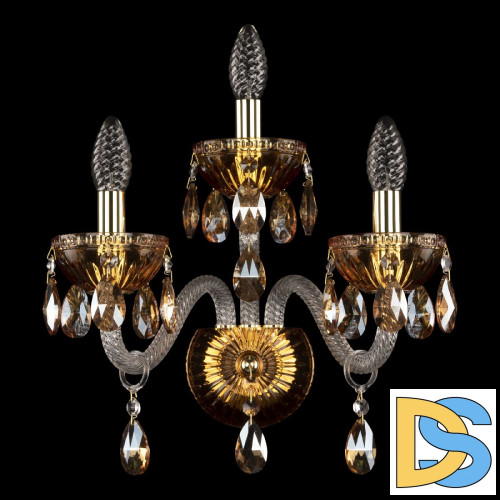 Бра Bohemia Ivele Crystal 5417B/2+1/165 G Amber/M-1G K721