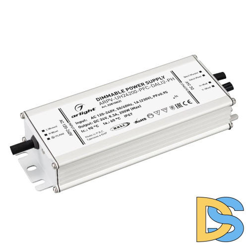 Блок питания Arlight ARPV-UH24200-PFC-DALI2-PH (24V, 8.3A, 200W, IP67) 028108(2)