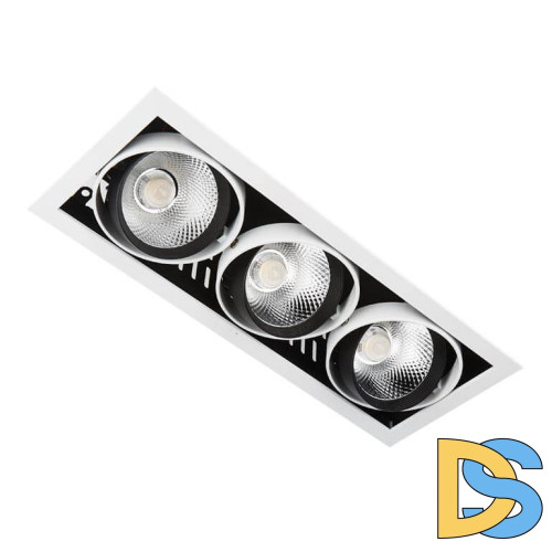 Встраиваемый светодиодный светильник Ambrella Light Cardano T813 BK/CH 3*12W 4200K