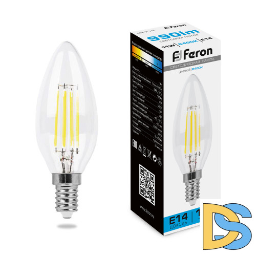 Лампа светодиодная Feron LB-713 Свеча E14 11W 6400K 38231
