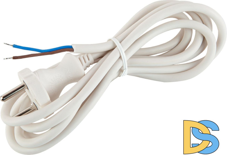 Шнур сетевой с вилкой Эра UX-2x0,75-1,5m-W Б0048680