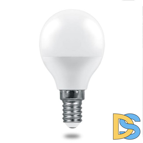 Лампа светодиодная Feron E14 9W 2700K шар матовый LB-1409 38077