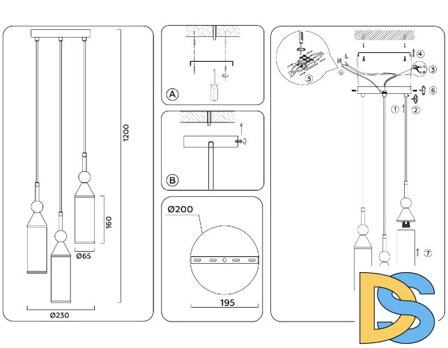 Подвесной светильник Ambrella Light High Light Heigh Light LH55272