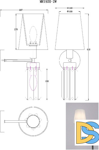 Бра MyFar Fernando MR1920-2W