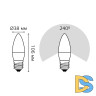 Лампа светодиодная Gauss E27 10W 3000K свеча матовая 30210
