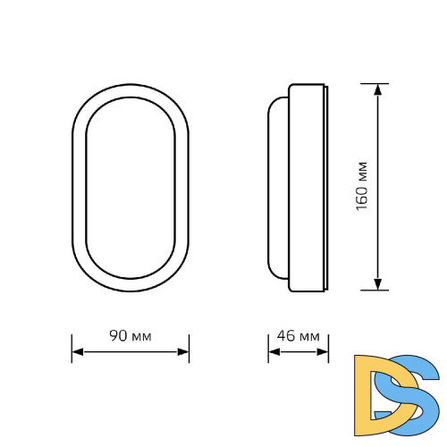 Настенно-потолочный светодиодный светильник Gauss Lite 161418312
