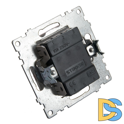 Переключатель 1-клавишный Stekker Катрин 39576