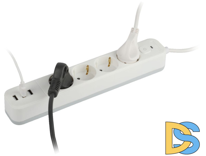 Сетевой фильтр Эра USF-4es-1,5m-3xUSBA-W Б0059567