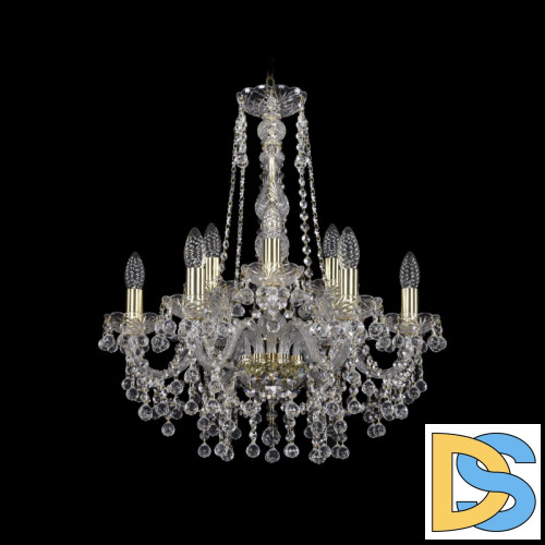 Подвесная люстра Bohemia Ivele Crystal 1409/6+3/195/h-63 G