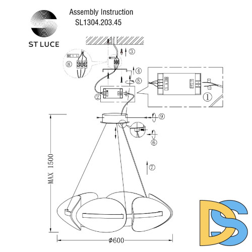 Подвесная люстра ST Luce Etoile SL1304.203.45
