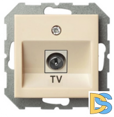 Розетка TV оконечная Epsilon (F разъем) слоновая кость