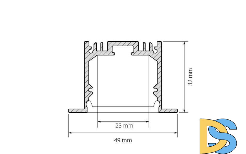 Профиль с экраном Arlight SL-LINIA49-F-2500 ANOD+OPAL 020469