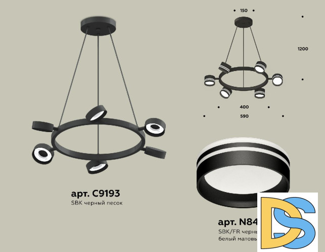 Подвесная люстра Ambrella Light Traditional (C9193, N8478) XB9193202