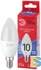 Лампа светодиодная Эра E14 10W 6500K LED B35-10W-865-E14 R Б0045337
