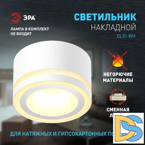 Накладной светильник Эра OL51 WH Б0059804