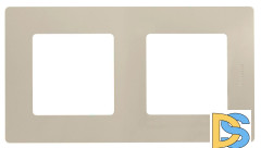Рамка 2-постовая Legrand Etika слоновая кость 672512