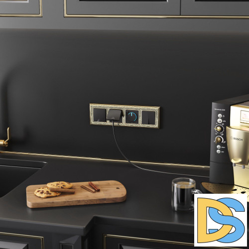 Терморегулятор электромеханический для теплого пола Werkel (черный) W1151108