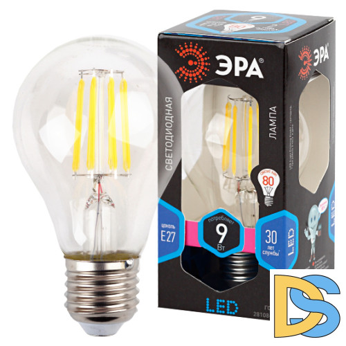 Лампа светодиодная Эра E27 9W 4000K F-LED A60-9W-840-E27 Б0043434