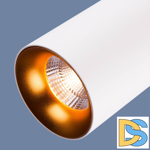 Подвесной светодиодный светильник Elektrostandard DLS021 9+4W 4200К белый матовый/золото 4690389144271