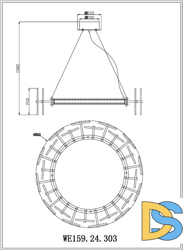 Подвесная люстра Wertmark Nicola WE159.24.303