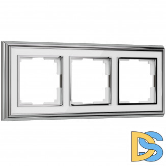 Рамка на 3 поста (хром/белый) W0031331