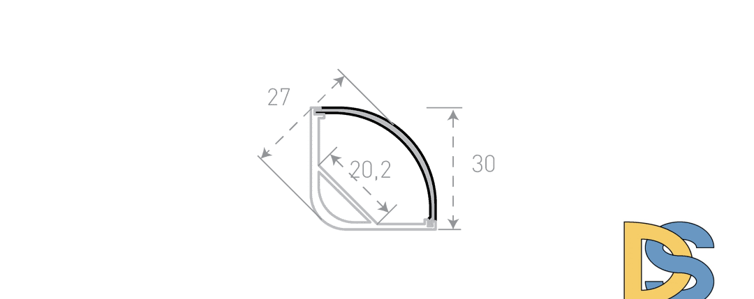 Профиль алюминиевый SWG SF-3030 001138