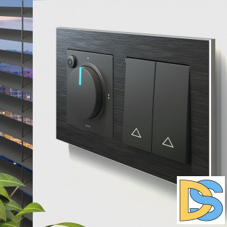 Рамка на 2 поста (черный алюминий) W0021708