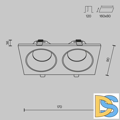 Встраиваемый светильник Maytoni Zoom DL033-2-02W