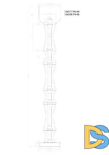 Торшер Divinare Volturn 1243/06 PN-45