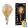 Лампа светодиодная филаментная Gauss E27 8W 2400K золотая 149802008