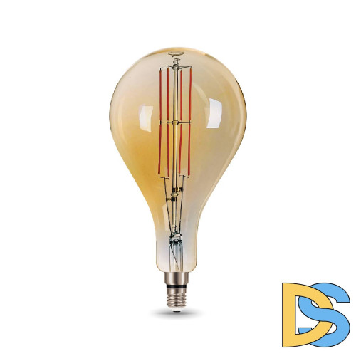 Лампа светодиодная филаментная Gauss E27 8W 2400K золотая 149802008