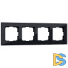Рамка Werkel Favorit на 4 поста черный W0041108 4690389159954