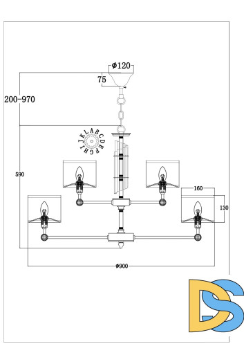 Подвесная люстра Maytoni Alloro MOD088PL-15BS