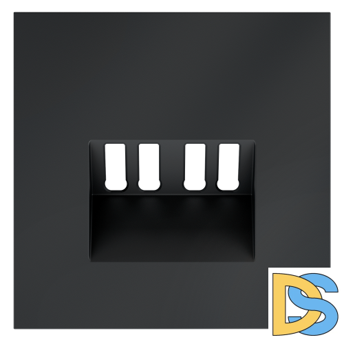 Накладка для розетки акустической 4-местной , S70 (графит)