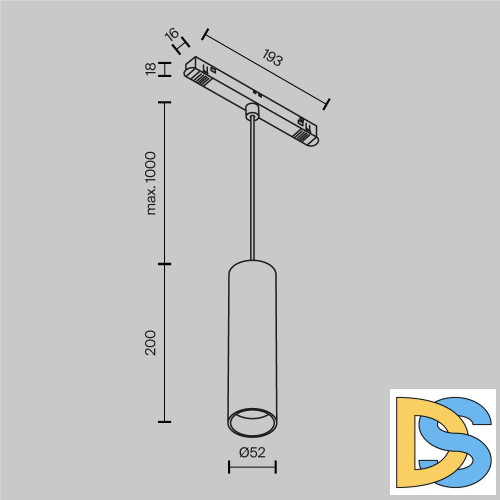 Трековый подвесной магнитный светильник Maytoni Focus LED TR041-2-12W4K-W