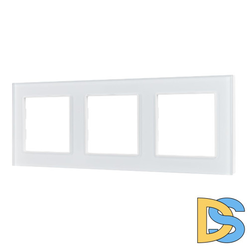 Рамка трехместная Arlight FRM-GLARE-GS-3-WH 043799