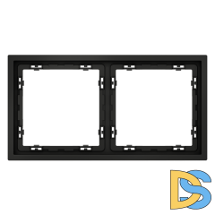 Рамка пластиковая VOLTUM S70 на 2 поста, (черный матовый)