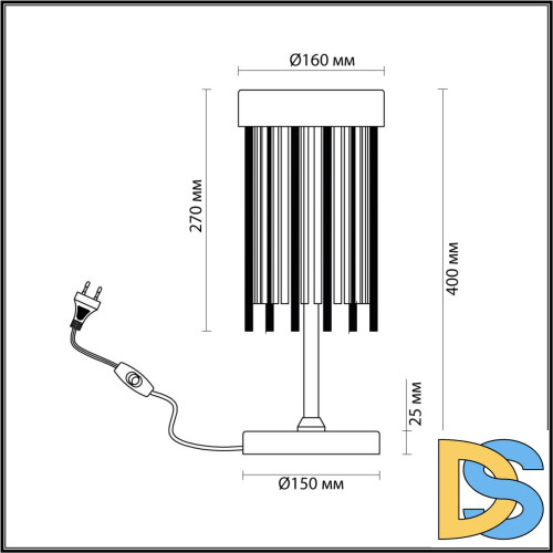 Настольная лампа Odeon Light YORK 4788/2T