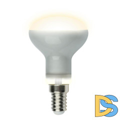 Лампа светодиодная рефлекторная (UL-00001491) Uniel E14 6W 3000K матовая LED-R50-6W/WW/E14/FR PLS02WH