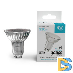 Лампа светодиодная Gauss Basic GU10 6W 4000K 10106262