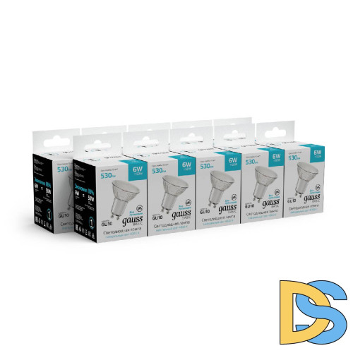 Лампа светодиодная Gauss Basic GU10 6W 4000K 10106262