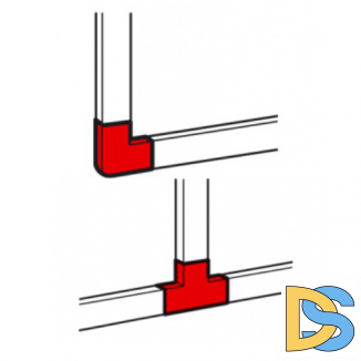 Угол плоский и тройник 60x40мм Legrand METRA 638199