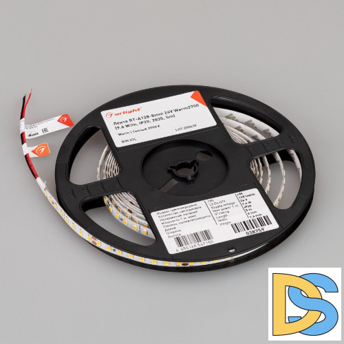 Светодиодная лента Arlight RT-A128-8mm 24V Warm2700 (10 W/m, IP20, 5m) 038759(1)