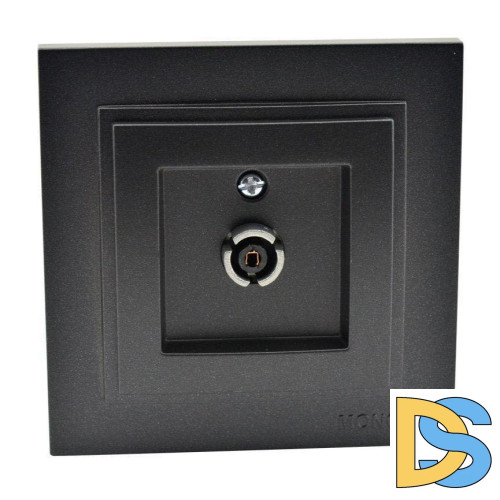 Розетка TV концевая с экраном Mono Electric Despina графит 102-202005-138