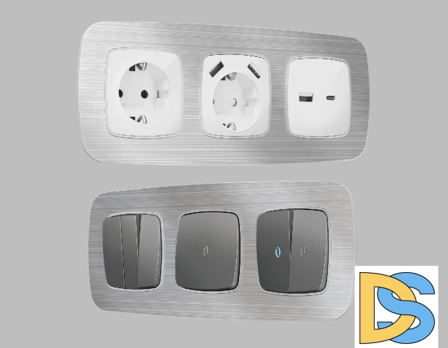 Рамка двухместная Ambrella Volt Radian OF580102