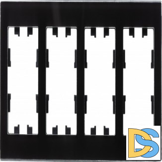 Рамка 4-ая (четверная), Стекло Черное, серия Atlas Design Nature, Schneider Electric