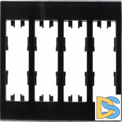 Рамка 4-ая (четверная), Стекло Черное, серия Atlas Design Nature, Schneider Electric